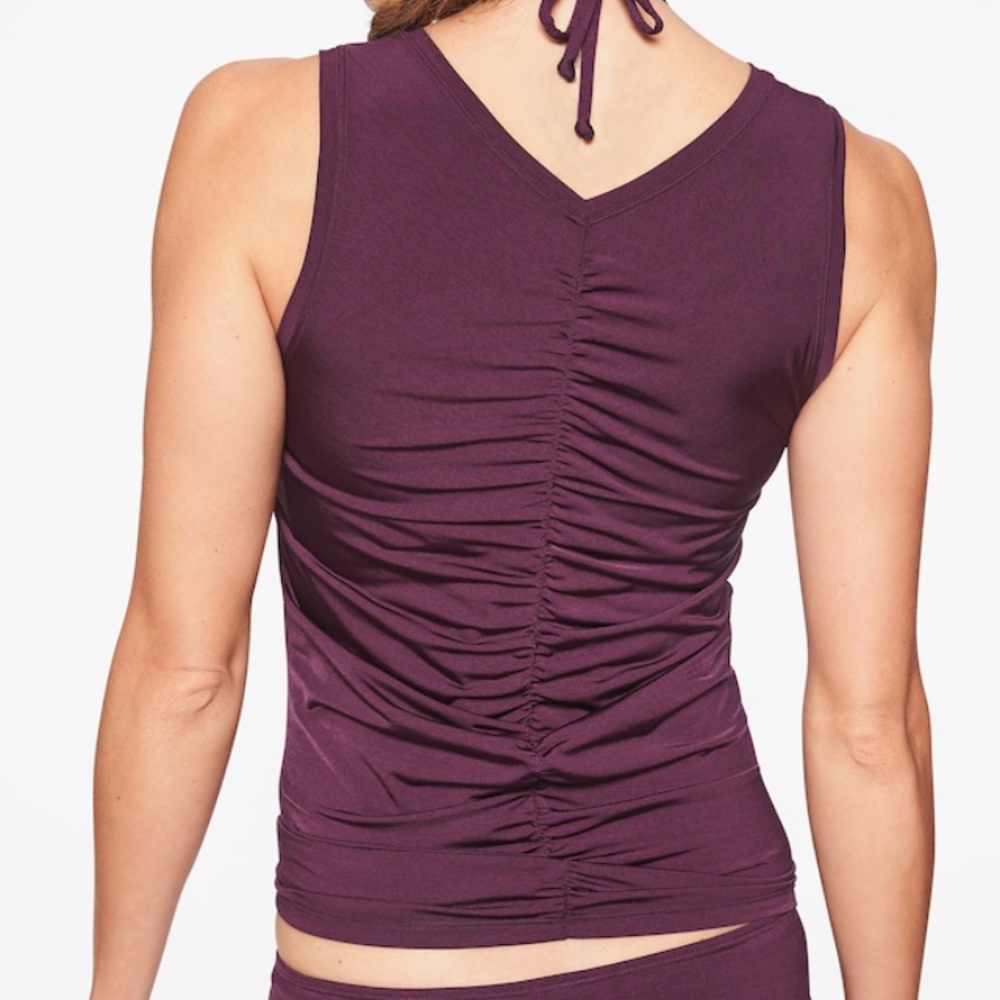 Athleta Aqualuxe Back Scrunch Tank Rashguard